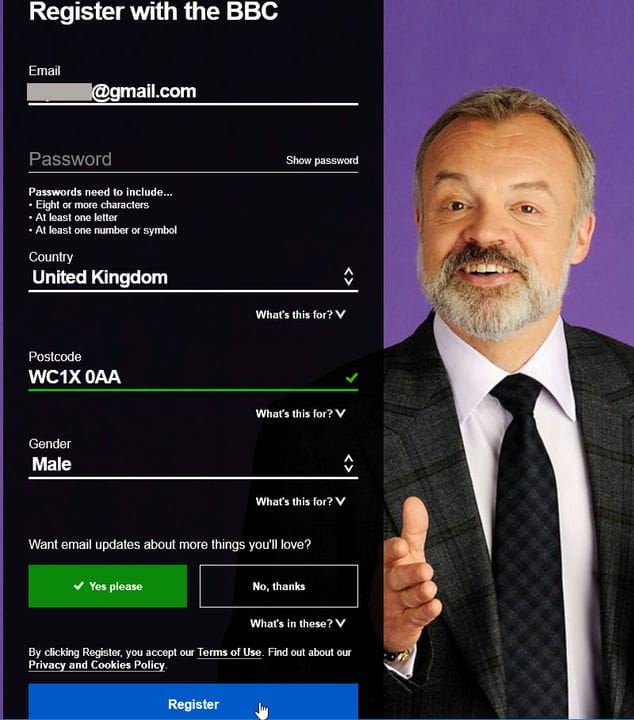 BBC iPlayer зарегистрироваться