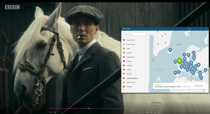 NordVPN работает с BBC iplayer Peaky Blinders