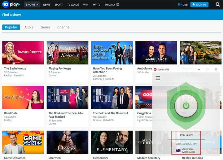 Tenplay ExpressVPN