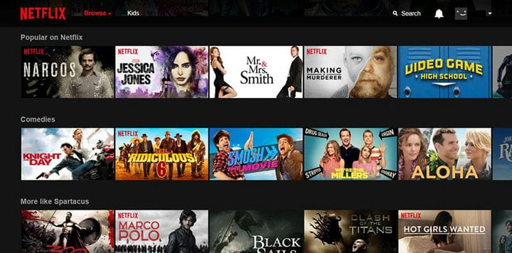Поток Netflix ТВ-шоу в любом месте